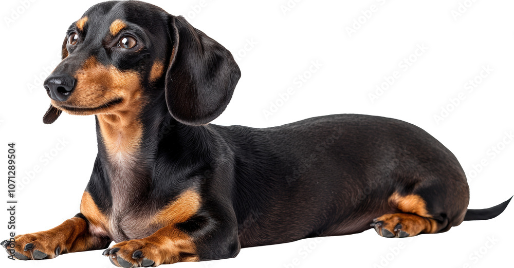Obraz premium Cute black dachshund
