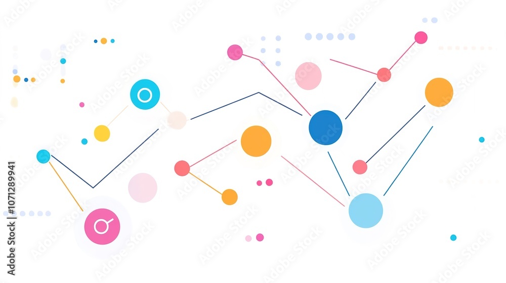 Predictive Analytics Graph with Future Points, Illustrating Data Trends and Forecasting for Business or Technology Applications