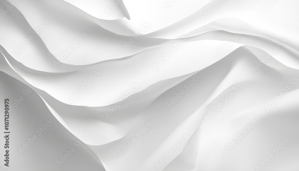 Obraz premium Abstract White Draped Fabric with Subtle Texture