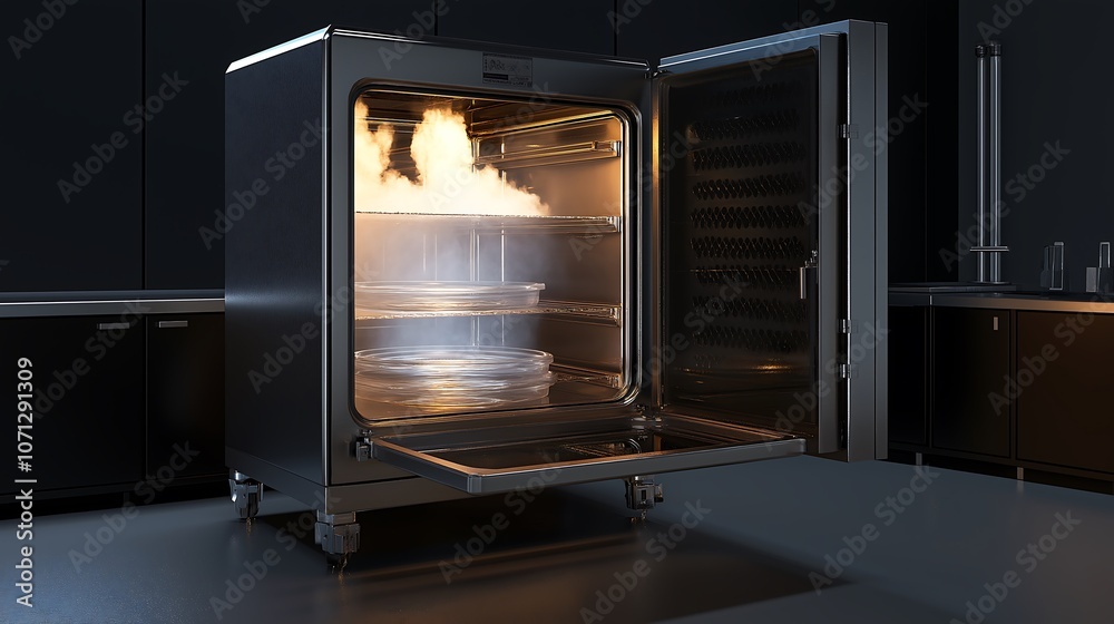 Plate in a high-temperature oven