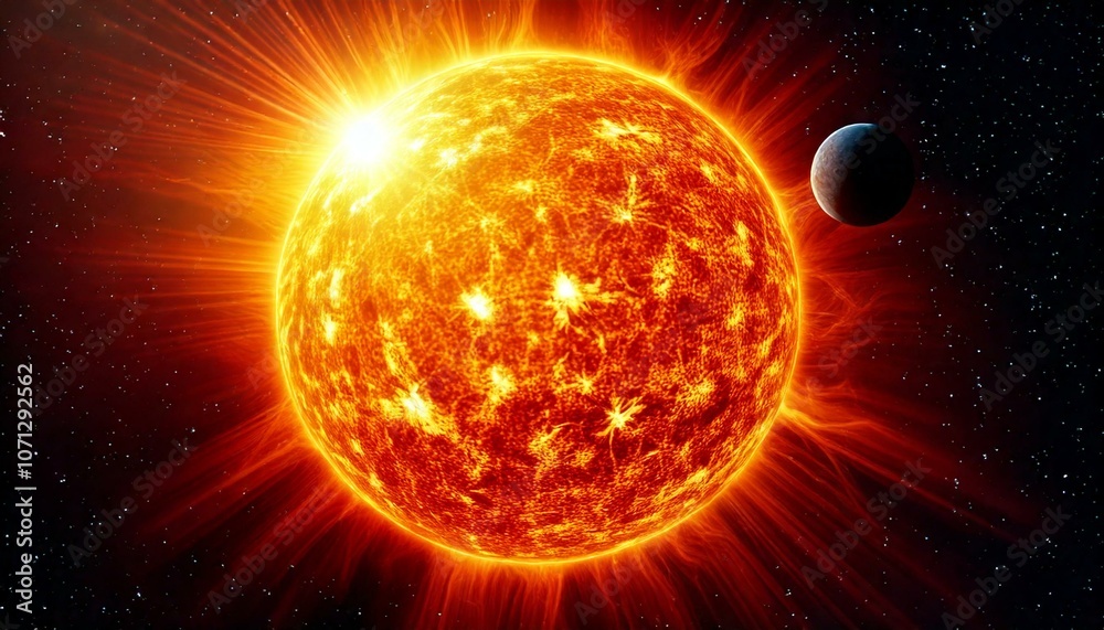 3D Animation of a Sun Flare and Earth from Space 3D Animation of a Sun Flare and Earth from Space