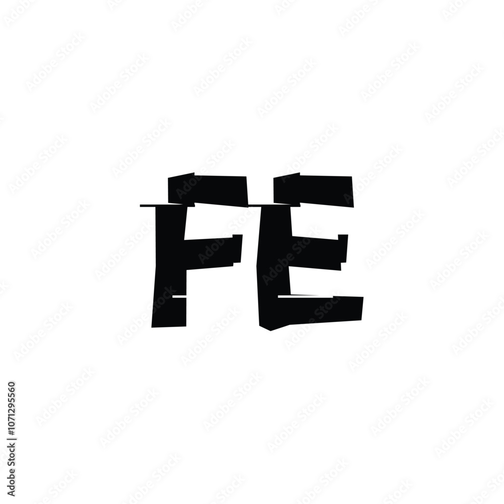 FE monogram logo design letter text name symbol monochrome logotype alphabet character simple logo FE monogram logo design letter text name symbol monochrome logotype alphabet character simple logo