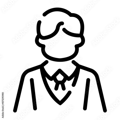 male reporter Line Icon