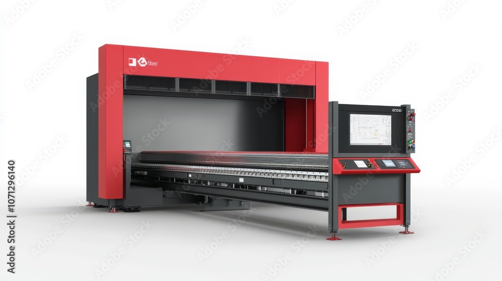 Obraz premium Industrial Large Format Digital Printer - A close-up shot of an industrial-grade, large-format digital printer, showcasing its robust design, advanced features.