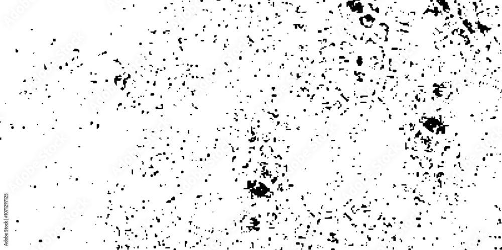 Obraz premium Worn black grunge texture. Dark grainy texture on white background. Simply Place illustration over any Object to Create grungy Effect