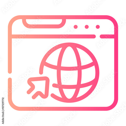 web content Line Gradient Icon