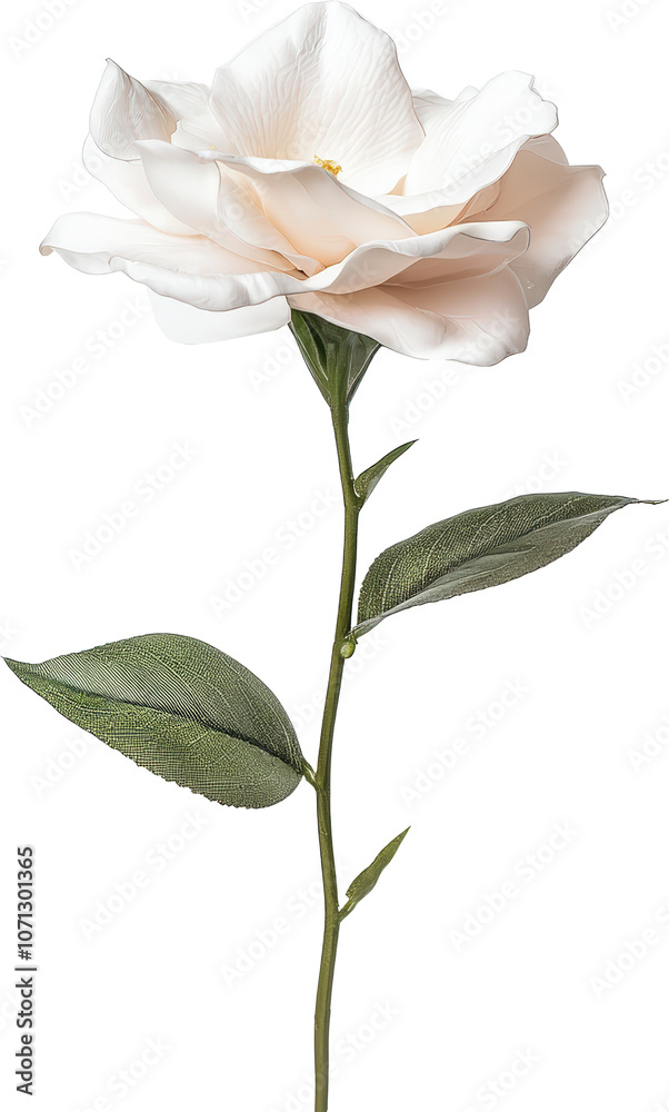 Obraz premium Single white rose