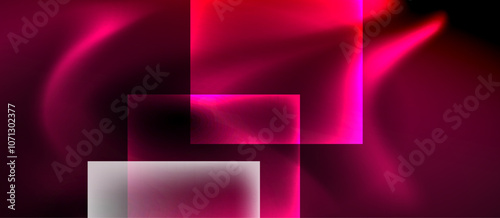 Dark neon colors with glass square shapes