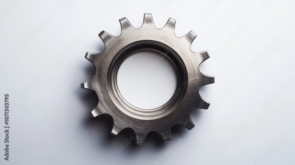 Steel Cogwheel: Isolated, a gleaming cogwheel, a symbol of industrial strength and precision, ready to drive the machinery of progress Steel Cogwheel: Isolated, a gleaming cogwheel, a symbol of industrial strength and precision, ready to drive the machinery of progress