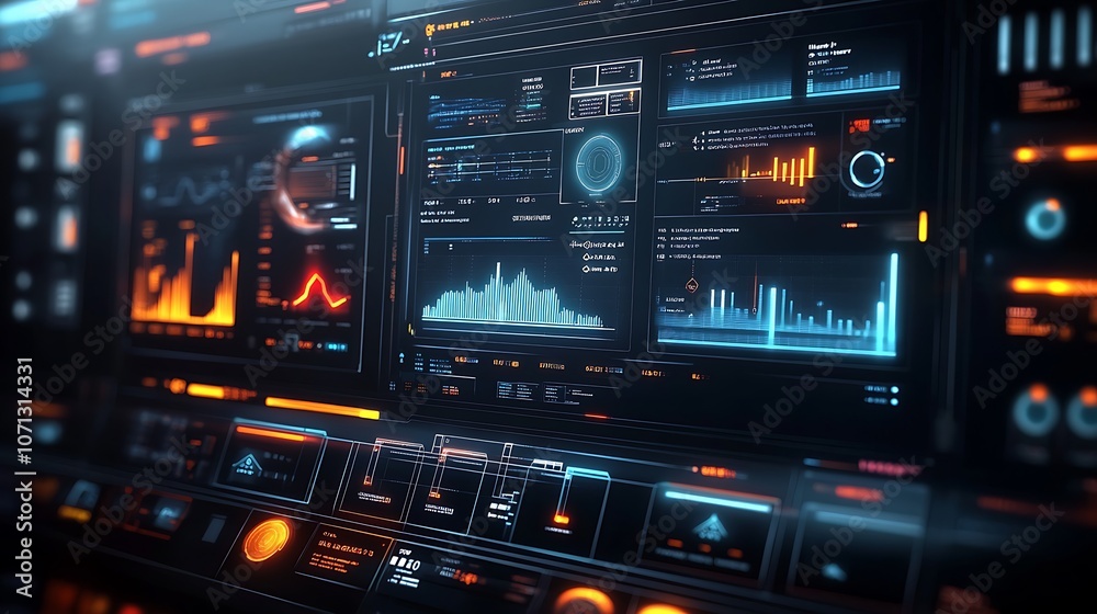 Fototapeta premium Analyze data trends using modern digital dashboards