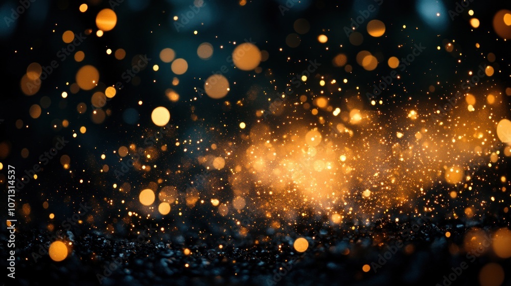 Abstract bokeh background with glowing particles. Abstract bokeh background with glowing particles.