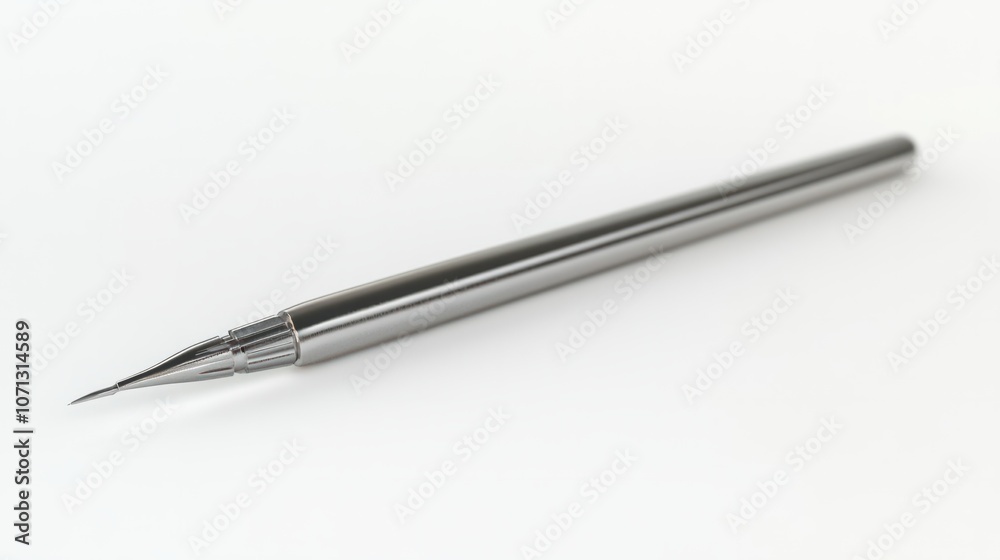 Soldering iron with a fine tip, isolated on a plain white background, ready for electronics repair themes Soldering iron with a fine tip, isolated on a plain white background, ready for electronics repair themes