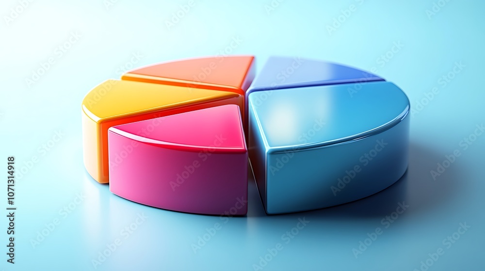 Obraz premium Analyze business data insights using colorful pie charts