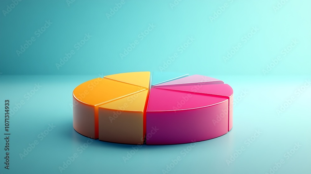 Obraz premium Visualize your data effectively with a colorful pie chart