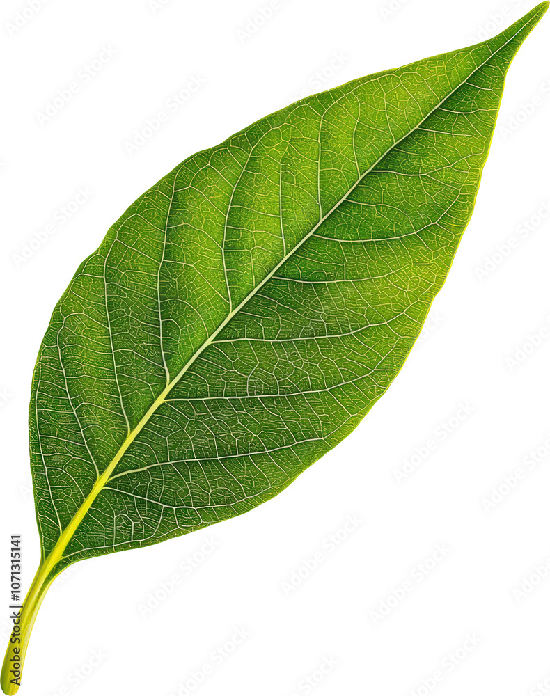 Obraz premium Green leaf with veins