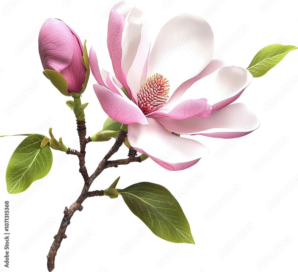 Obraz premium Pink magnolia flower