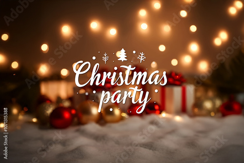 크리스마스 파티 텍스트 트리 Christmas Party text 이벤트 행사