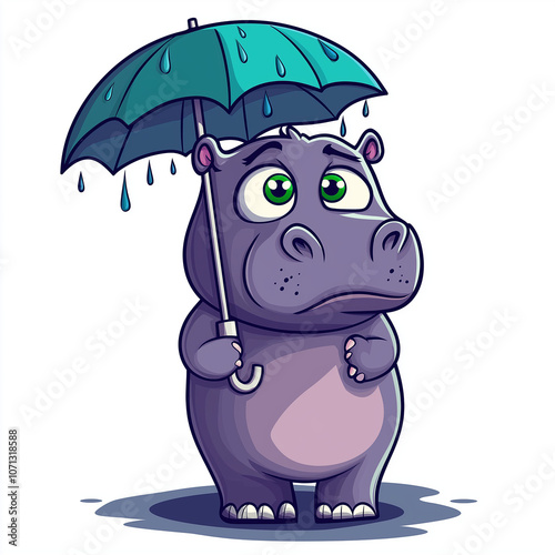 animal holding an umbrella,