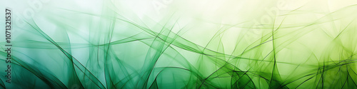 Abstract organic green lines in fluid, flowing patterns on a minimalist background. Dynamic, modern, and versatile design perfect for wallpaper or digital background use, evoking themes of nature