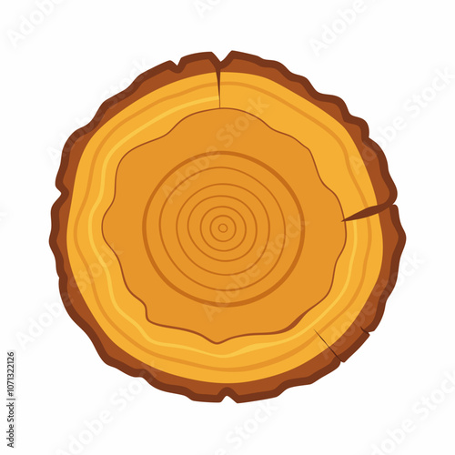 Slice Wooden Round Vector illustration (4)