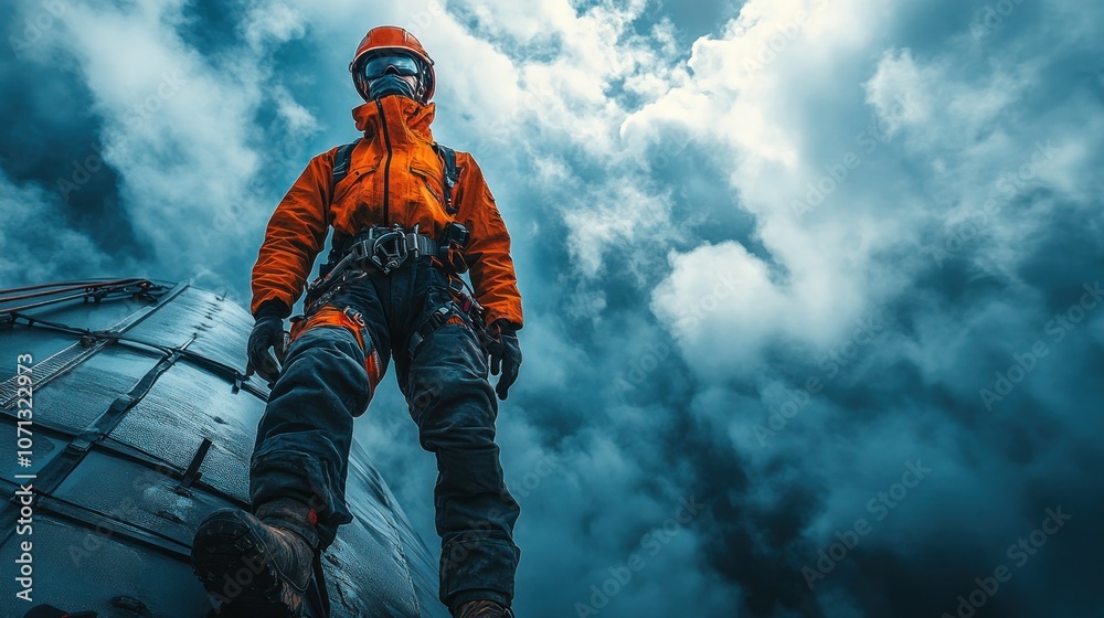 custom made wallpaper toronto digitalIndustrial Climber on a Stormy Day