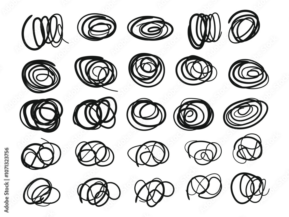 abstract line doodle sketch design. black scribble line doodle set collection. on white background abstract line doodle sketch design. black scribble line doodle set collection. on white background