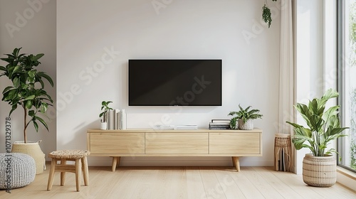 Modern Living Room with Natural Decor Elements