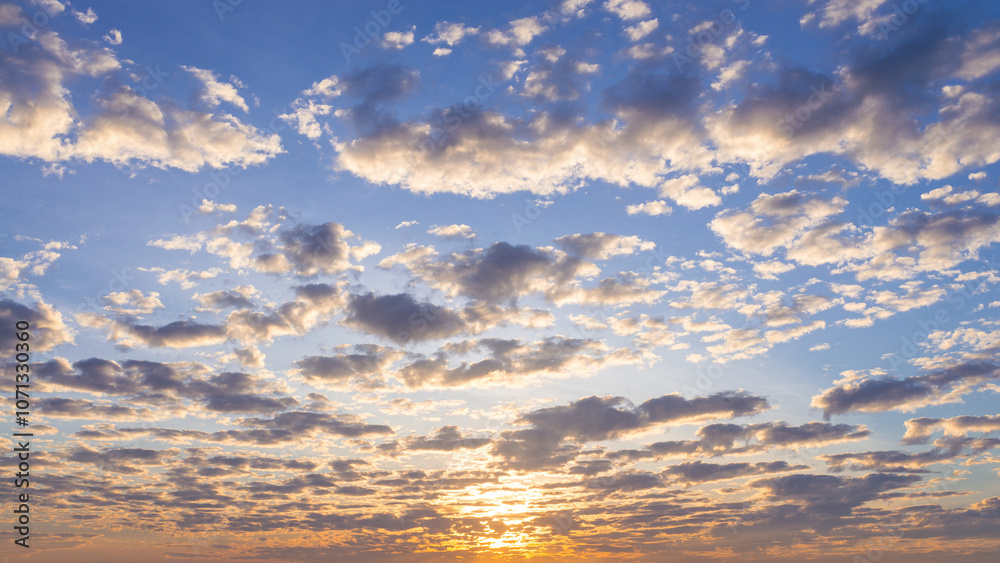 sunset / sunrise sky with cloud and sky background