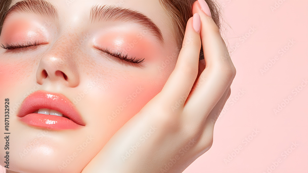 Elegant High-Fashion Beauty Portraits with Radiant Skin, Glamorous Makeup, and Luxurious Skincare Glow. Elegant High-Fashion Beauty Portraits with Radiant Skin, Glamorous Makeup, and Luxurious Skincare Glow.