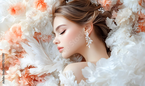 Elegant High-Fashion Beauty Portraits with Radiant Skin, Glamorous Makeup, and Luxurious Skincare Glow.