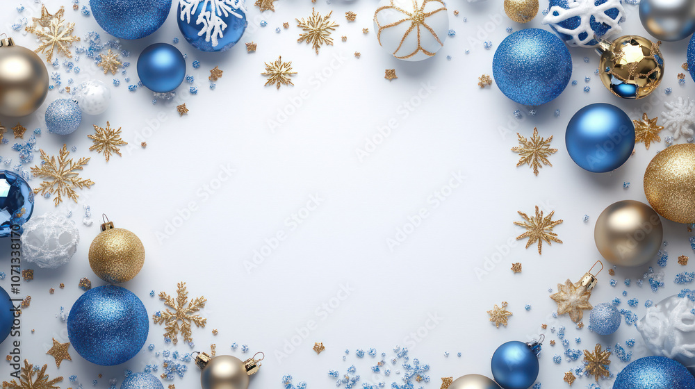Festive Blue and Gold Holiday Decor Background Festive Blue and Gold Holiday Decor Background