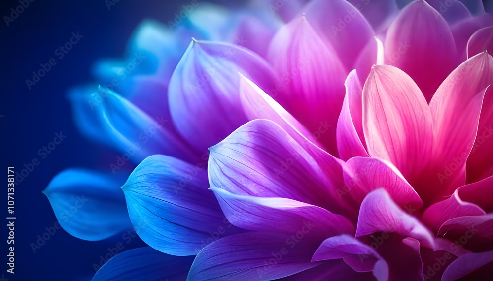 Close-up of petals, vibrant colors with soft focus, 3D illustration. Close-up of petals, vibrant colors with soft focus, 3D illustration.