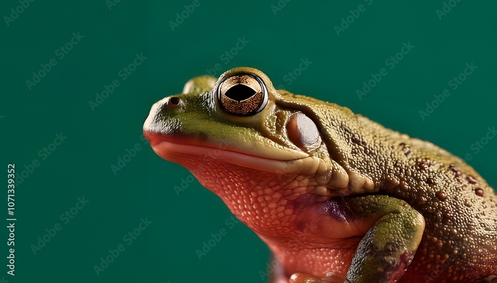 Fototapeta premium Details of frog skin, bright green, natural texture, 3D illustration.