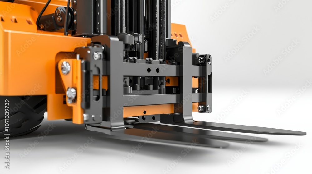 Powerful Forklift Clamps Close-up Powerful Forklift Clamps Close-up