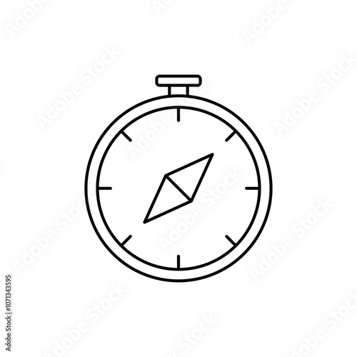 Compass icon, line icon Maps & Navigation