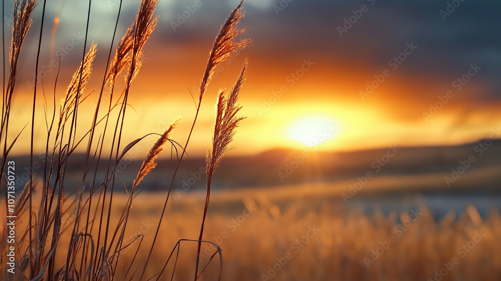 a sunset over a wide-open prairie landscape a sunset over a wide-open prairie landscape