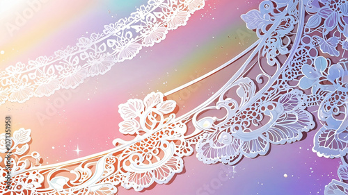 Cute Lace, Illustration, pastel colors, pink, wallpaper, background