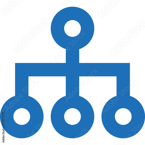 A Blue Network Diagram Illustrating Connections and Relationships in a Structured Format for Organizational Analysis