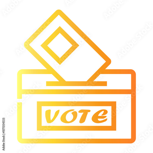ballot Line Gradient Icon