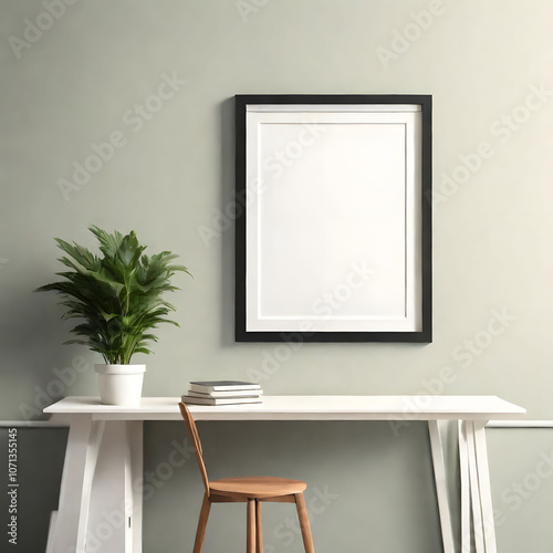 Mockup frame on wall