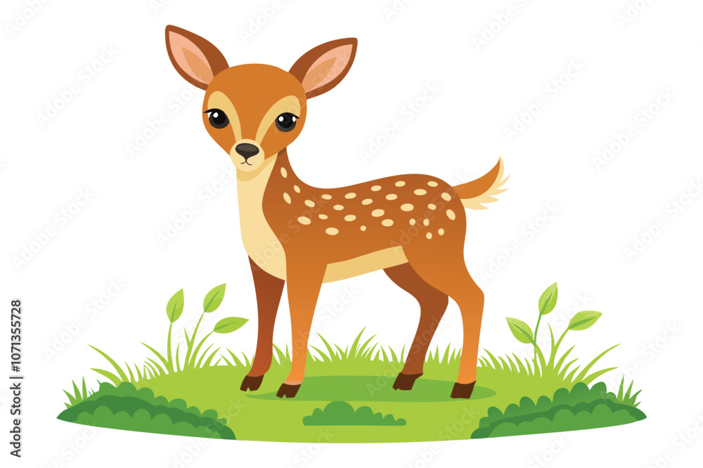 deer in the forest on a white vector illustration deer in the forest on a white vector illustration