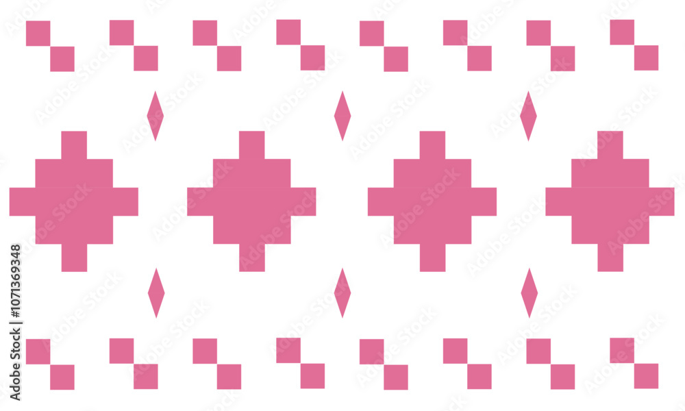 Obraz premium Pink Checkerboard Background Vector Abstract Seamless Pattern popular grid pattern Print Japanese