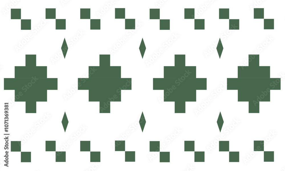 Obraz premium Green Checkerboard Background Vector Abstract Seamless Pattern popular grid pattern Print Japanese