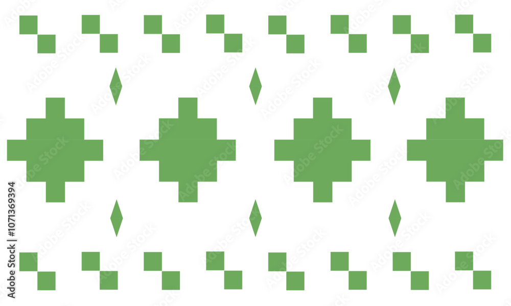 Fototapeta premium Green Checkerboard Background Vector Abstract Seamless Pattern popular grid pattern Print Japanese