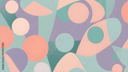 Wallpaper Mural Abstract Geometric Pattern with Pastel Colors Torontodigital.ca