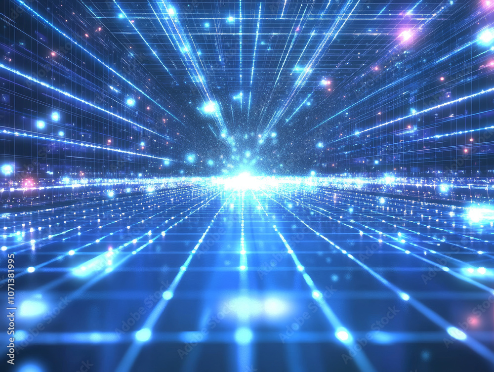 Obraz premium abstract blue background with rays