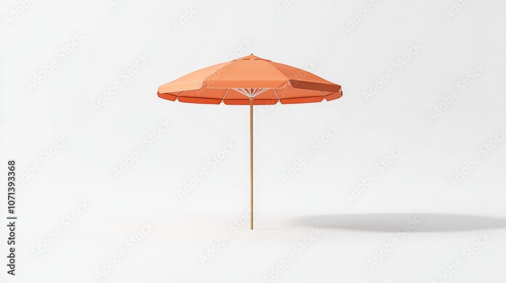 Obraz premium A beach umbrella on a clean white background
