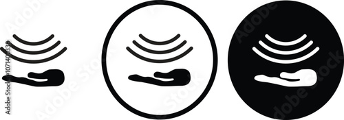 icon Hand dryer black outline for web site design 
and mobile dark mode apps 
Vector illustration on a white background
