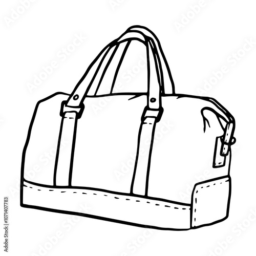 stylish duffel bag, perfect for travel-related designs, fitness materials, or as a fun coloring project for all ages.