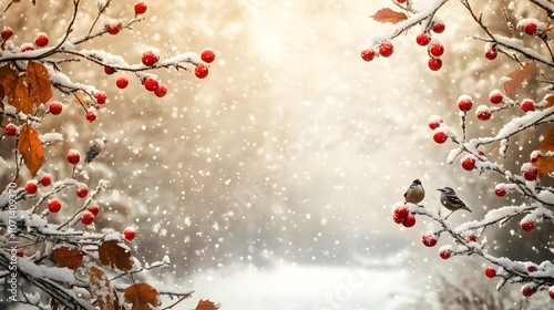 Seasonal background with blank text area